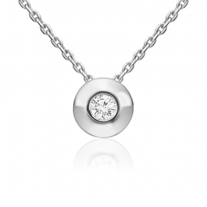 Подвеска из белого золота Platina с фианитом 03-0313-00-501-1120-38 фото