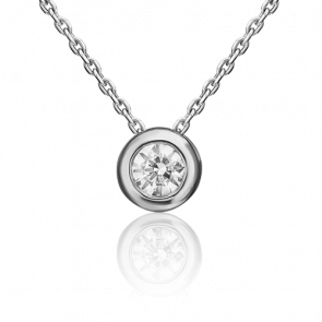 Подвеска из белого золота Platina с фианитом 03-0317-00-501-1120-38 фото