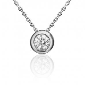 Подвеска из белого золота Platina с фианитом 03-0319-00-501-1120-38 фото