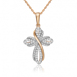 Золотая подвеска Platina с бриллиантом 03-0444-00-101-1110-30 фото