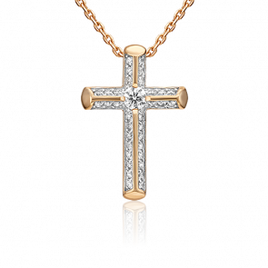 Золотая подвеска Platina с бриллиантом 03-0516-00-101-1110-30 фото