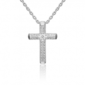 Подвеска из белого золота Platina с бриллиантом 03-0516-00-101-1120-30 фото