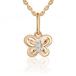 Золотая подвеска Platina с фианитом 03-0892-00-401-1110-03 фото