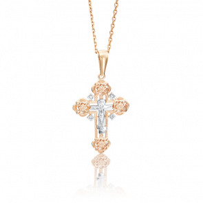 Подвеска из комбинированного золота Platina с фианитом 03-1390-00-401-1111-03 фото