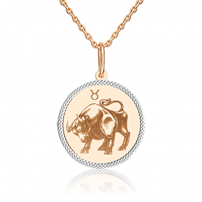 Золотая подвеска Знак зодиака Телец Platina 03-1701-01-000-1110 фото