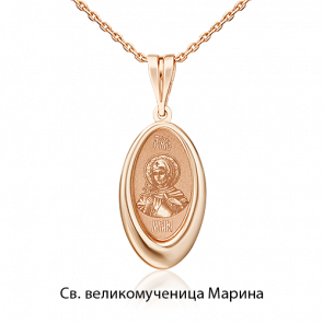 Золотая подвеска-иконка Святая великомученица Марина Platina 03-1785-02-000-1110 фото