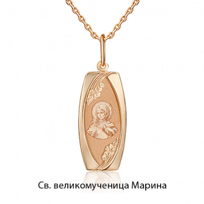 Золотая подвеска-иконка Святая великомученица Марина Platina 03-1883-07-000-1110 фото