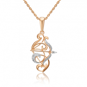 Золотая подвеска Знак зодиака Platina с фианитом 03-1987-08-401-1110-03 фото