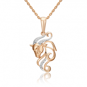 Золотая подвеска Знак зодиака Козерог Platina с фианитом 03-1987-09-401-1110-03 фото