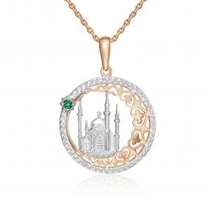 Подвеска из комбинированного золота Platina с фианитом 03-2012-00-404-1111-24 фото