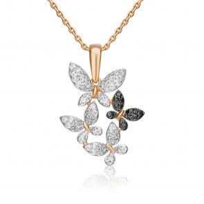 Золотая подвеска Platina с фианитом 03-2128-00-403-1110-24 фото