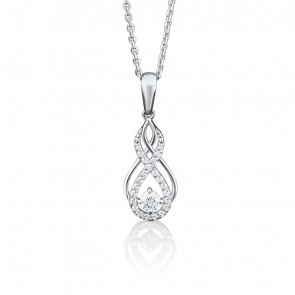Подвеска из белого золота Platina с фианитом 03-2181-00-501-1120-38 фото