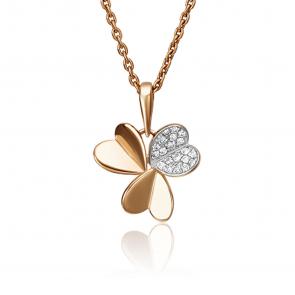 Золотая подвеска Platina с фианитом 03-2341-00-401-1110-03 фото