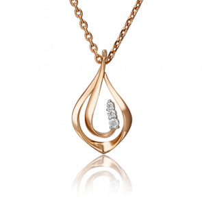 Золотая подвеска Platina с фианитом 03-2388-00-501-1110-38 фото