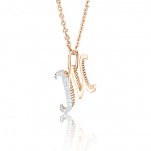 Золотая подвеска-буква Ж Platina с фианитом 03-2448-Ж-401-1110-03 фото