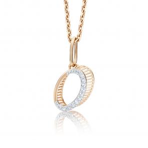 Золотая подвеска-буква О Platina с фианитом 03-2448-О-401-1110-03 фото