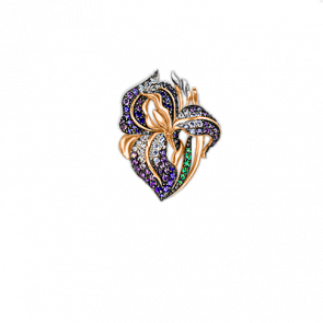 Золотая подвеска Platina с фианитом 03-2476-01-404-1110-53 фото