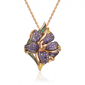 Золотая подвеска Platina с фианитом 03-2487-00-404-1110-53 фото