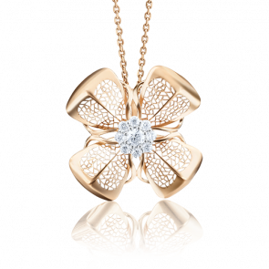 Золотая подвеска Platina с фианитом 03-2507-00-401-1110-48 фото