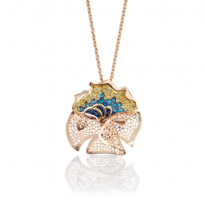 Золотая подвеска Platina с фианитом 03-2524-00-404-1110-65 фото