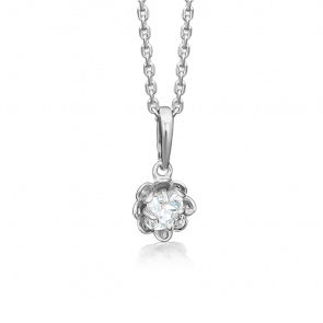 Подвеска из белого золота Platina с фианитом 03-2547-00-501-1120-38 фото
