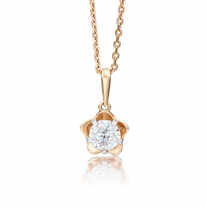 Золотая подвеска Platina с фианитом 03-2549-00-501-1110-38 фото