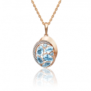 Золотая подвеска Platina с топазом 03-2680-00-201-1110-46 фото