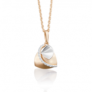 Подвеска из комбинированного золота Platina с фианитом 03-2695-00-401-1111-03 фото