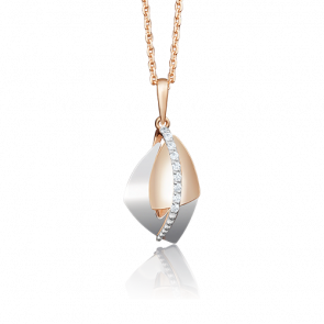 Подвеска из комбинированного золота Platina с фианитом 03-2697-00-401-1111-03 фото