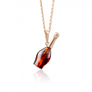 Золотая подвеска Platina с янтарём 03-2721-00-271-1110-46 фото