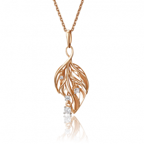 Золотая подвеска Platina с фианитом 03-2734-01-401-1110-48 фото