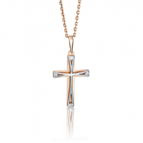 Подвеска из комбинированного золота Platina с фианитом 03-2735-00-401-1111-03 фото