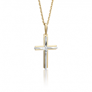 Подвеска из комбинированного золота Platina с фианитом 03-2736-00-401-1121-03 фото