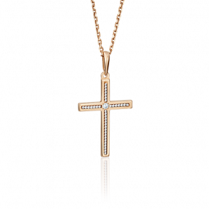 Подвеска из комбинированного золота Platina с фианитом 03-2737-00-401-1111-03 фото