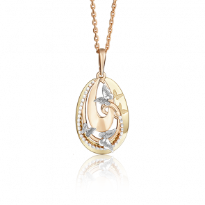 Подвеска из комбинированного золота Platina 03-2739-00-000-1140-48 фото