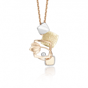 Подвеска из комбинированного золота Platina 03-2741-00-000-1113-48 фото