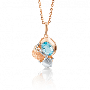 Подвеска из комбинированного золота Platina с топазом 03-2743-00-201-1111-57 фото