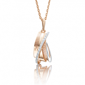 Золотая подвеска Platina с фианитом 03-2757-00-401-1110-65 фото