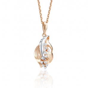 Золотая подвеска Platina с фианитом 03-2774-00-401-1110-48 фото