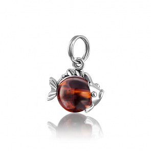 Серебряная подвеска Platina с янтарём 03-2775-00-271-0200-62 фото