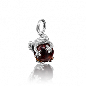 Серебряная подвеска Platina с янтарём 03-2778-00-271-0200-62 фото