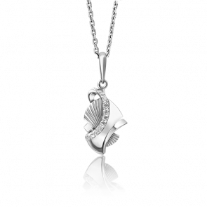 Подвеска из белого золота Platina с фианитом 03-2780-00-401-1120-65 фото