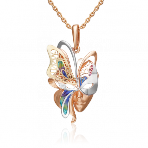 Золотая подвеска Platina с витражной эмалью 03-2784-00-000-1113-59 фото