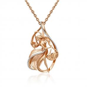 Подвеска Знак зодиака Весы из комбинированного золота Platina 03-2814-06-000-1111-48 фото