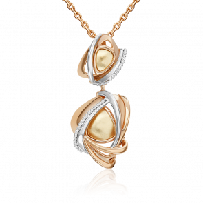 Подвеска из комбинированного золота Platina 03-2857-00-000-1140-66 фото