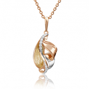 Подвеска из комбинированного золота Platina с фианитом 03-2858-00-401-1113-48 фото