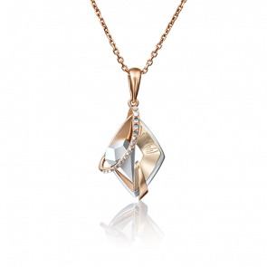 Подвеска из комбинированного золота Platina 03-2878-00-000-1140-48 фото