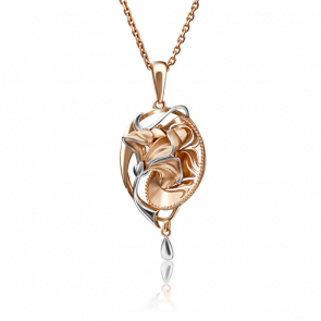 Подвеска из комбинированного золота Platina 03-2892-00-000-1111-48 фото
