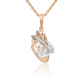 Подвеска из комбинированного золота Platina 03-2895-00-000-1111-65 фото