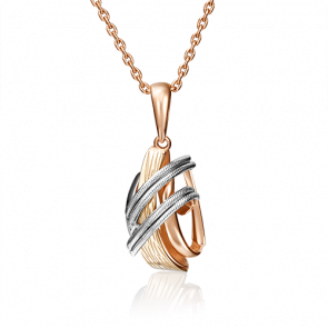 Подвеска из комбинированного золота Platina 03-2901-00-000-1140-48 фото